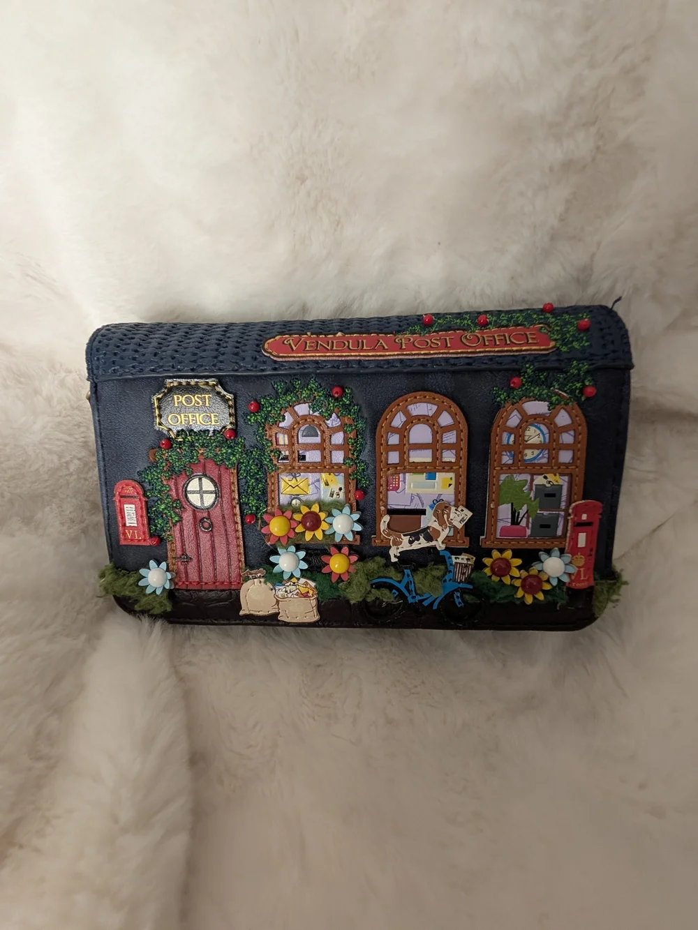Vendula Post Office Navy and Black Top-Handle Bag with Matching Wallet & Keyring